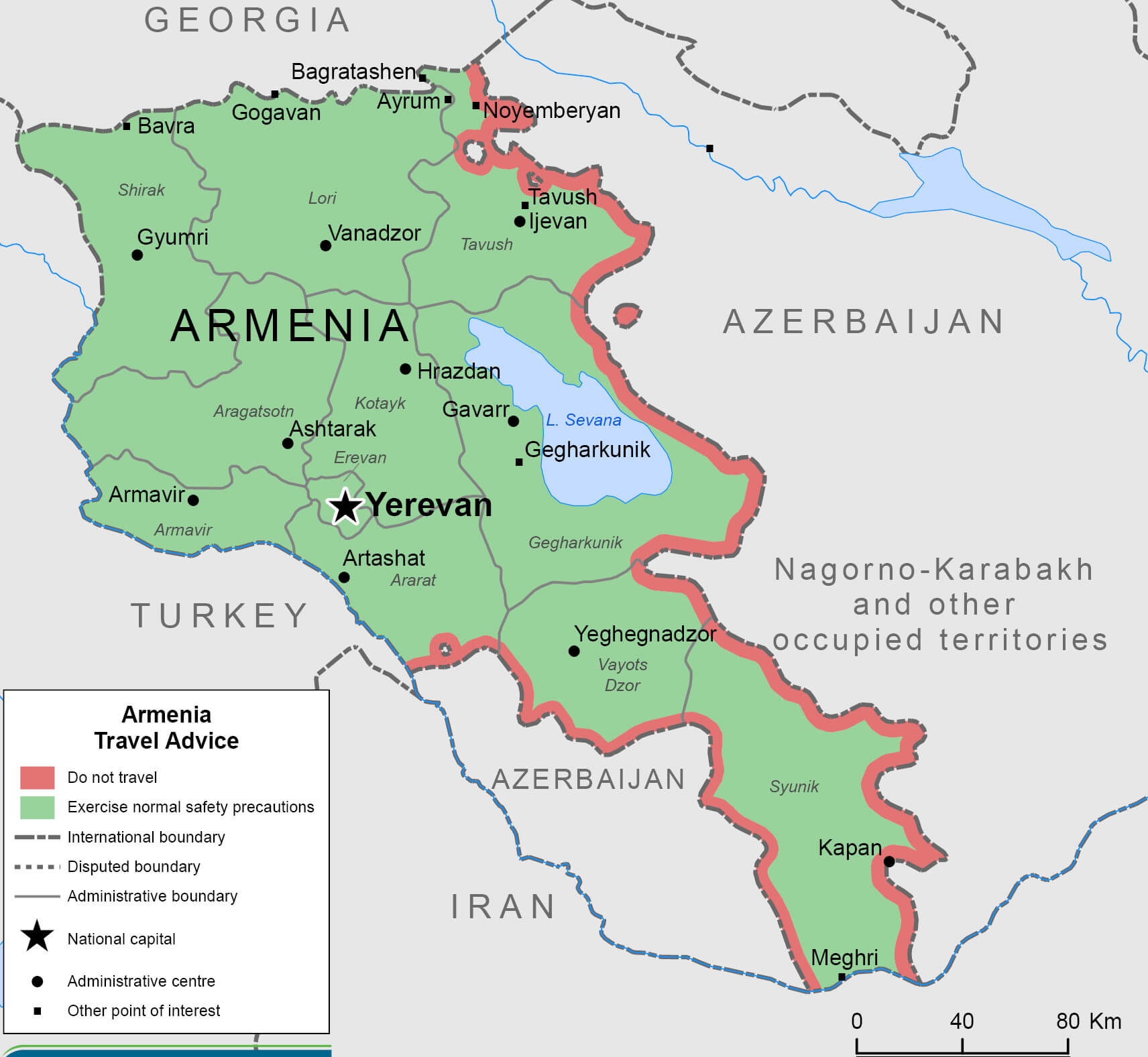 Ermenistan Seyahat Haritasi